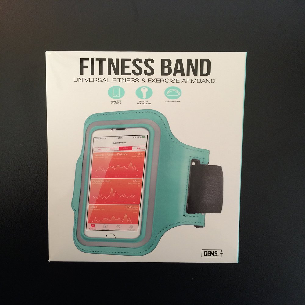 GEMS Fitness Band Universal Fitness & Exercise Armband (Mint Green)