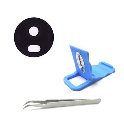 Back Camera Lens Cover Glass w Adhesive for Motorola G5 XT1670 XT1671 + PHONSUN Portable Cellphone Holder + Tweezer