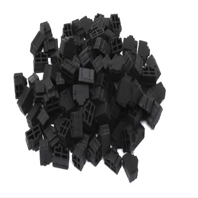 iexcell 125 Pcs Black Silicone Ethernet Hub Port RJ45 Anti-Dust Cover Cap Protector Plugs Stoppers for RJ45 Female Port Devices