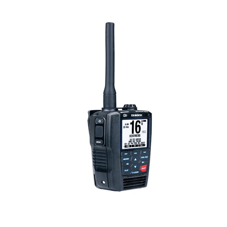 Uniden MHS335BT 6W Class D Floating Handheld VHF Marine Radio with Bluetooth, Text Message Directly To Other Vhf Text Message Capable Radios, IPX8 Submersible Design