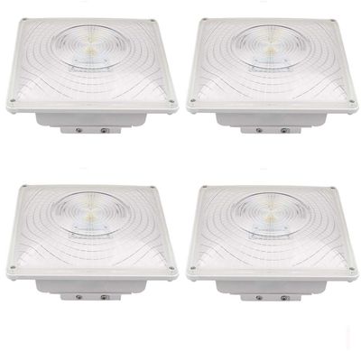 55W LED Canopy Light Gas Station Fixture Garage 5000K 7150lm UL 4 Pack