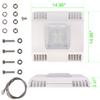 150W LED Canopy Light Gas Station Fixture Garage Parking Lot Carport Backyard Outdoor Commercial lamp Warehouse Gym Ceiling Light 5700K Daylight 19,500lm UL&DLC Lighting Facts view 4