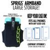 Sprigs Armband for iPhone 11/x/xr/8/7 Plus, Galaxy S10/S9, Google Pixel 4. Lightweight & Comfortable Running Armband, Stretches to Fit All Phones with Case - (Gray Biltz, Medium) view 4