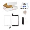 md0410) Repair Kit Compatible with iPad mini 3 A1599 A1600 - White Digitizer Glass Lens Touch Screen Full Complete Assembly with IC Chip Replacement (Camera Holder, Gold Ring Home Button Flex) view 1