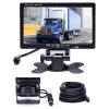 Hikity 7" Backup Camera with Monitor Kit, Waterproof 18 IR LED Night Vision Reverse Camera + Rear View Monitor Vehicle Parking System for RV Bus Trailer Truck (65ft 4-Pin Aviation Video Cable) view 1