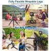 Flexible Tripod with Wireless Remote, Portable Mini Phone Tripod for iPhone Android, GoPro & Small DSLR Cameras, Metal & Rubber Coating, Ideal for Travel Vlogging Selfies view 3