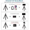 Flexible Tripod with Wireless Remote, Portable Mini Phone Tripod for iPhone Android, GoPro & Small DSLR Cameras, Metal & Rubber Coating, Ideal for Travel Vlogging Selfies view 4