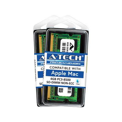 A-Tech for Apple 8GB Kit (2X 4GB) DDR3 1067MHz / 1066MHz PC3-8500 SODIMM MacBook, MacBook Pro, iMac, Mac mini (Late 2008 Early/Mid/Late 2009 Mid 2010) Memory RAM