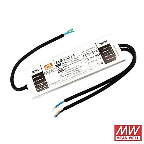 Meanwell ELG-200-24DA-3Y 200W 24V 8.4A IP67 Dimmer DALI LED Power Supply Driver