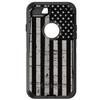 DistinctInk Case for iPhone 7 Plus / 8 Plus (5.5" Screen) - Replacement for OtterBox Defender Black Custom Case - Black Grey US Flag United States - Show Your Love of The United States of America view 1