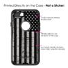 DistinctInk Case for iPhone 7 Plus / 8 Plus (5.5" Screen) - Replacement for OtterBox Defender Black Custom Case - Black Grey US Flag United States - Show Your Love of The United States of America view 2