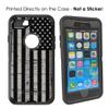 DistinctInk Case for iPhone 7 Plus / 8 Plus (5.5" Screen) - Replacement for OtterBox Defender Black Custom Case - Black Grey US Flag United States - Show Your Love of The United States of America view 3