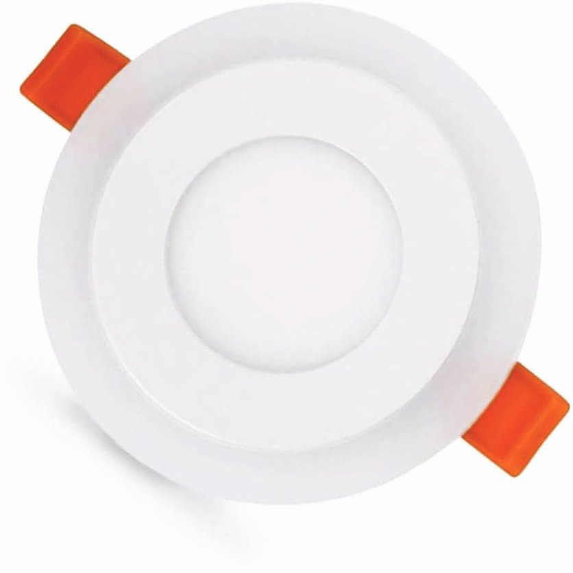 Pocketman Round Double Color LED Panel Recessed Ceiling Light,6+3w 800 Lumens 5.7-inch Ceiling Downlight,Cold White+ BlueLED Driver