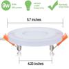 Pocketman Round Double Color LED Panel Recessed Ceiling Light,6+3w 800 Lumens 5.7-inch Ceiling Downlight,Cold White+ BlueLED Driver view 2