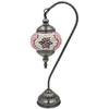SILVERFEVER Handcrafted Mosaic Turkish Lamp Moroccan Glass Table Desk Bedside Light Bronze Base with E12 Bulb (Christmas Color Snowflakes Lattern) view 2
