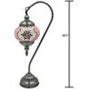 SILVERFEVER Handcrafted Mosaic Turkish Lamp Moroccan Glass Table Desk Bedside Light Bronze Base with E12 Bulb (Christmas Color Snowflakes Lattern) view 3