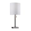 Adesso Table Lamp, Brushed Steel & White, Pull Chain, 22 view 1