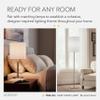 Adesso Table Lamp, Brushed Steel & White, Pull Chain, 22 view 4