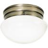 Nuvo 60/6114 One Light Flush Mount, Brass-Antique view 1