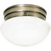Nuvo 60/6114 One Light Flush Mount, Brass-Antique view 2