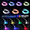 AMKI 16W Fiber Optic Lights,Starlight Headliner Light Kit APP/Remote Control Sound Activated Mode for Car&Home Decoration,Optical Fiber Cable Strands 0.75mm/0.03in 6.5ft/2m 450pcs view 2