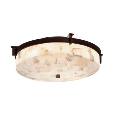Justice Design Group Lighting ALR-8985-DBRZ Era Flush-Mount, 16" x 5", Dark Bronze