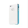 GabbaGoods Ultra Sleek and Slim-Fit Protective Case for iPhone 5/5s - White Gloss/Blue view 1