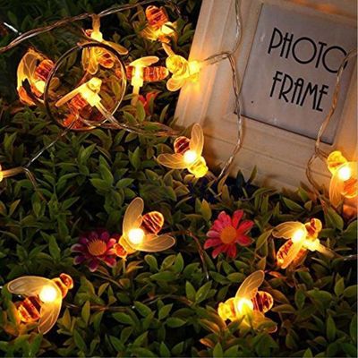 Amants01 USB 5V Honeybee Fairy String Lights, 20 LED 10Ft/3m USB Powered Led String Lights for Party,Wedding,Xmas,Decoration,Gardens,Patios