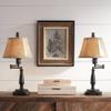 Andrea 22 1/2" High Table Lamps Set of 2 Swing Arm Bronze Brown Traditional view 2