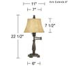 Andrea 22 1/2" High Table Lamps Set of 2 Swing Arm Bronze Brown Traditional view 4