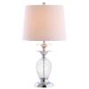 JONATHAN Y Jane 24" Pineapple Glass LED Table Lamp, Clear/Chrome view 1
