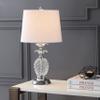 JONATHAN Y Jane 24" Pineapple Glass LED Table Lamp, Clear/Chrome view 2