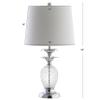 JONATHAN Y Jane 24" Pineapple Glass LED Table Lamp, Clear/Chrome view 3