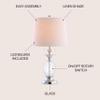 JONATHAN Y Jane 24" Pineapple Glass LED Table Lamp, Clear/Chrome view 4