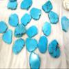 40-60mm Turquoise Stone Slab Blue Turquoise jewelry Phone Grip White Turquoise Beads 10pcs view 1