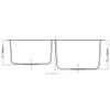 Dawn ASU108L Undermount Double Bowl Sink, Polished Satin view 3