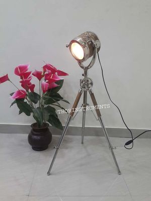 THOR INSTRUMENTS Nautical Vintage Beautiful Wooden Spot Light Table Tripod Lamp Home Decor Rustic Vintage Home Decor Gifts
