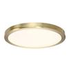 WAC Lighting dweLED, Geos 10in LED Round Low-Profile Flush Mount 3000K in Brass view 1
