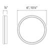 WAC Lighting dweLED, Geos 10in LED Round Low-Profile Flush Mount 3000K in Brass view 3