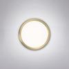 WAC Lighting dweLED, Geos 10in LED Round Low-Profile Flush Mount 3000K in Brass view 4