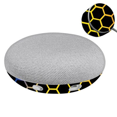 MightySkins Skin Compatible with Google Home Mini - Primary Honeycomb | Protective, Durable, and Unique Vinyl Decal wrap Cover | Easy to Apply, Remove, and Change Styles | Made in The USA