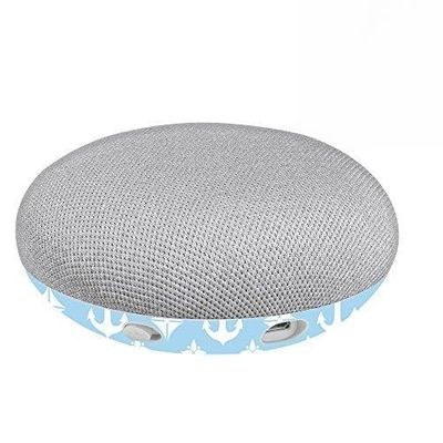 MightySkins Skin Compatible with Google Home Mini - Baby Blue Designer | Protective, Durable, and Unique Vinyl Decal wrap Cover | Easy to Apply, Remove, and Change Styles | Made in The USA