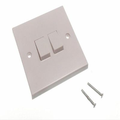 Double Wall Light Switch 2 Gang 2 Way Rocker