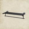GOWE Double Oil Rubbed Black Bronze Wall Mounted Bathroom Towel Rail Holder Storage Rack Shelf Bar Robe Hook Towel Rack view 1