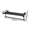 GOWE Double Oil Rubbed Black Bronze Wall Mounted Bathroom Towel Rail Holder Storage Rack Shelf Bar Robe Hook Towel Rack view 2