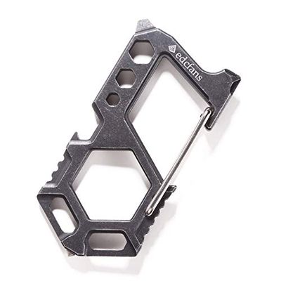 EDCFANS Carabiner Multitool Keychain, Key Chain Multi Tool with Key Clip
