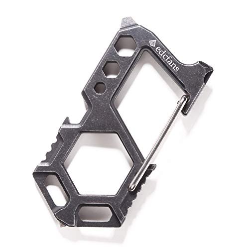 EDCFANS Carabiner Multitool Keychain, Key Chain Multi Tool with Key Clip
