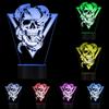 The Geeky Days Skull with Rattlesnake Tottem Emblem 3D Night Lights Death Skull LED Lighted Sign Snake Through Skull Decorative Lighting Art view 1
