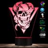 The Geeky Days Skull with Rattlesnake Tottem Emblem 3D Night Lights Death Skull LED Lighted Sign Snake Through Skull Decorative Lighting Art view 3