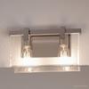 Urban Ambiance Luxury Modern Farmhouse Bathroom Vanity Light, Medium Size: 8.38" H x 14.875" W, with Industrial Chic Style Elements, Brushed Nickel Finish, UHP2453, Bristol Collection view 1